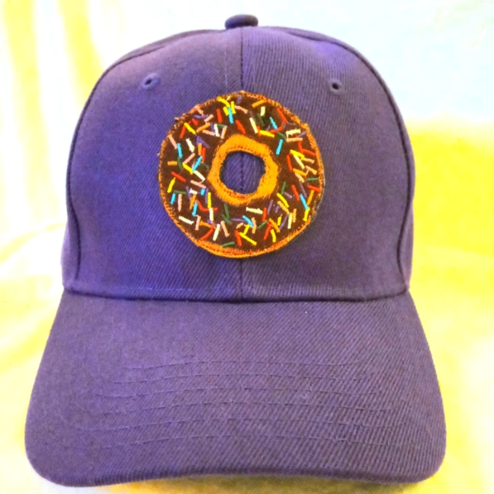 Purple Donut hat, Phish inspired phanart Fishman donut hat - Picture 2 of 4